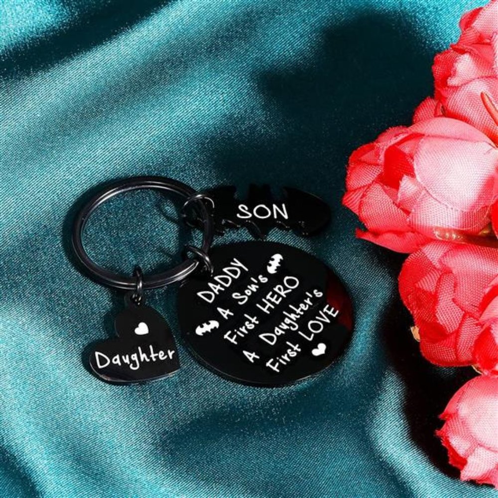Fathers Day Keychain Gifts from Son Daughter to Daddy Christmas Valentine Gifts - Picture 8 of 8